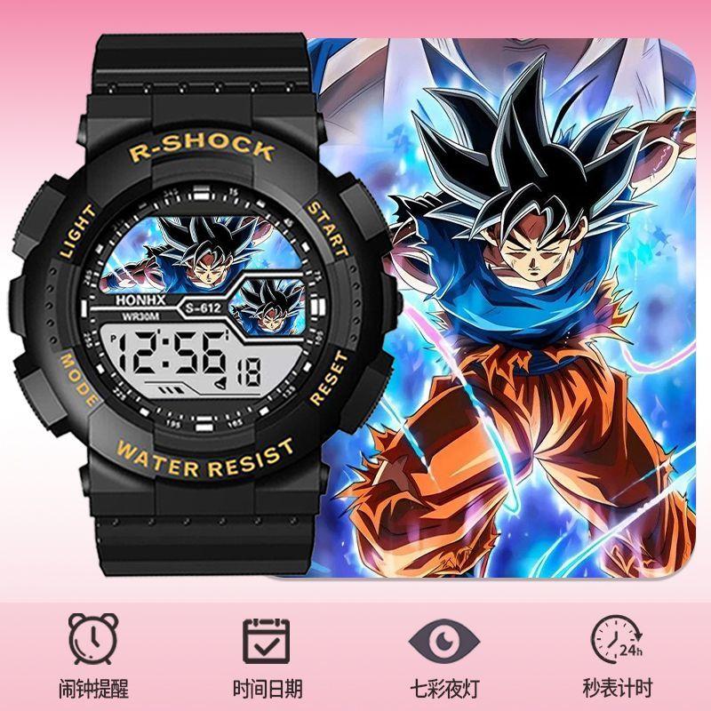 Anime Dragon Ball Son Goku Saiya-Jin Sports Watches Digital Watches Multifunction Waterproof Wristwatch Electronic Clock Gift