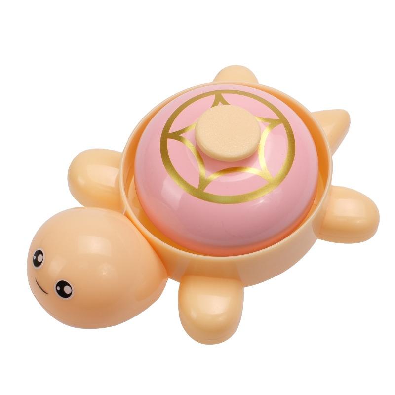 Turtle Shape Hand‑Press Bell Colorful Plastic Musical Toy For Kids Kindergarten Game