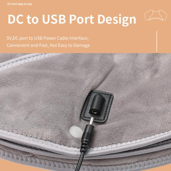 Shoulder Heating Pad for Neck Back Electric Heating Pad Rechargeable Double-Sided Plush Cordless Heated Wrap