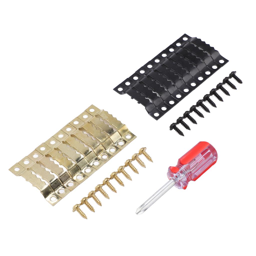 600 шт. Зубчатые подвесы для картин Двухотверстные зубчатые крючки для подвешивания рам с винтами для дома на колесах, корабля