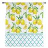 Summer Lemon Fruit Blue Moroccan Pattern Sheer Curtains for Living Room Decoration Window Curtains Kitchen Tulle Voile Curtains