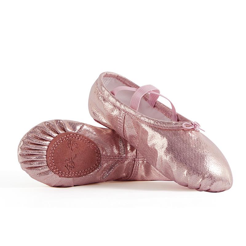 Girls' Pink Ballet Dance Shoes: Soft Sole, Non-Slip, Crystal Design, Toddler to Child Sizes