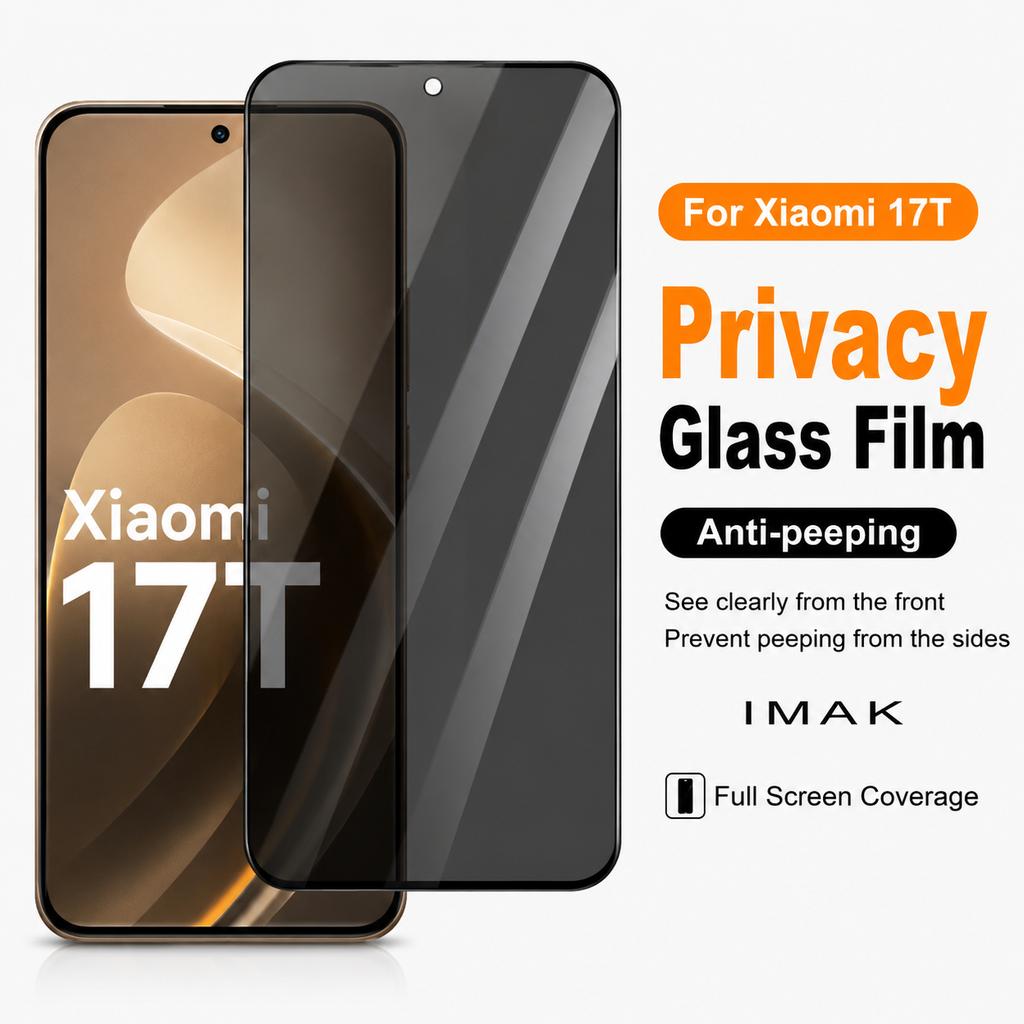Privacy Tempered Glass for Xiaomi 17T 15T Pro 5G IMAK Anti-Spy Screen Protector Film