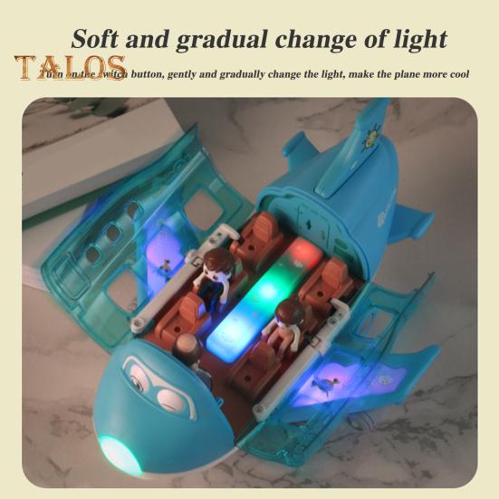 Электрический игрушечный самолет с музыкальным светом, вращение на 360 градусов, интеллектуальный обход препятствий, детский трюковой самолет, игрушка для малышей, мальчиков и девочек, подарок