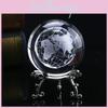 60mm Crystal 3d Ball Glass Laser Engraved Miniature Sphere Home Decor Gift