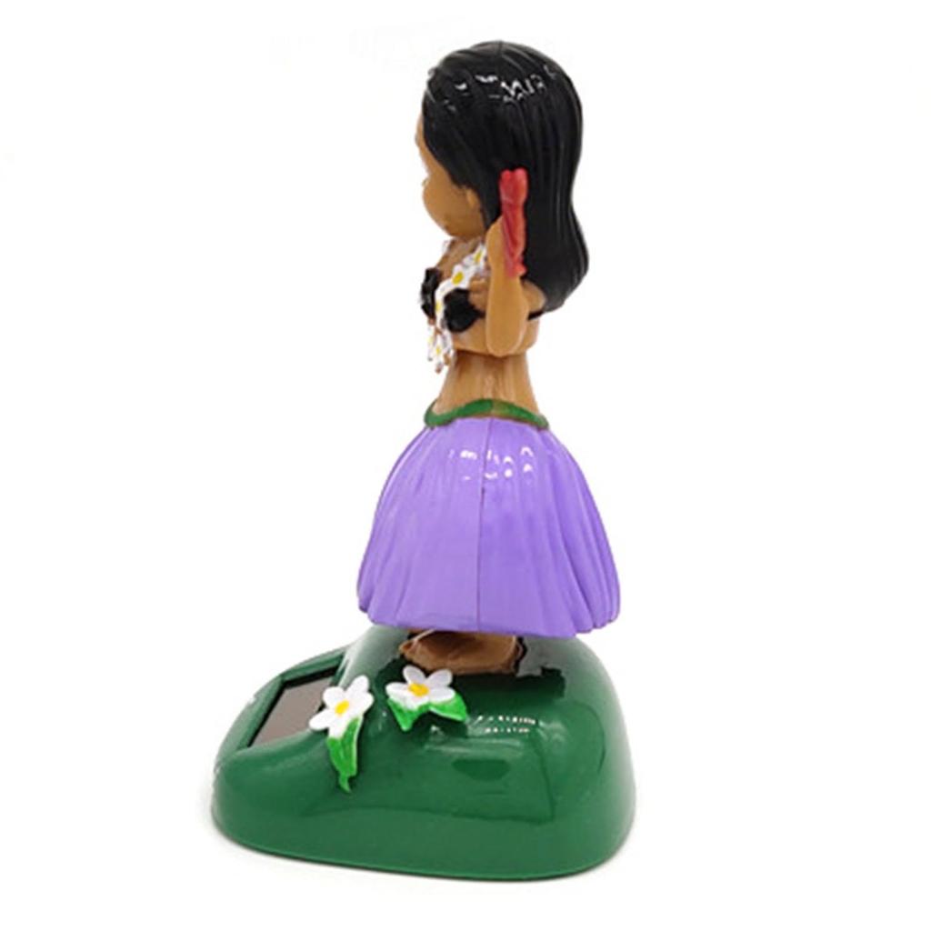 Dancing Hawaii Girl Hula Girl Dashboard Bobble Shaking Head Doll | Solar Power Hawaiian