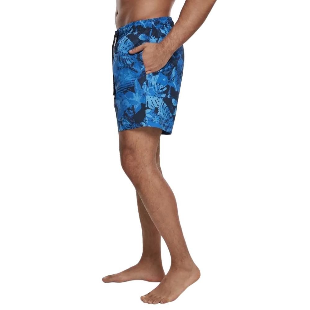 Urban Classics Mens Flower Swim Shorts