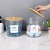 1pcs/2pcs Large Clear Laundry Container for Organizing, Plastic Laundry Dispenser Jars with 3 Bamboo Lids and 3 Labels