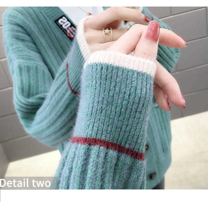 Вязаный кардиган, свитер, куртка, женская сетка, красный ленивый ветер, свободный топ, осенняя женская мода, корейская версия