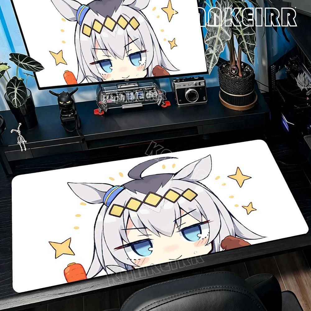 Большой игровой коврик для мыши Umamusume Pretty Derby Сшитый край Резиновая основа Настольный коврик для ПК Ноутбука Геймера Киберспортивные Аксессуары Большой Ковер
