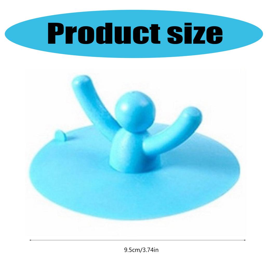 Пробка для слива раковины в форме человека, диаметр 9,5 см/3,74 дюйма, хорошая адсорбция для кухни, ванной комнаты, герметичность