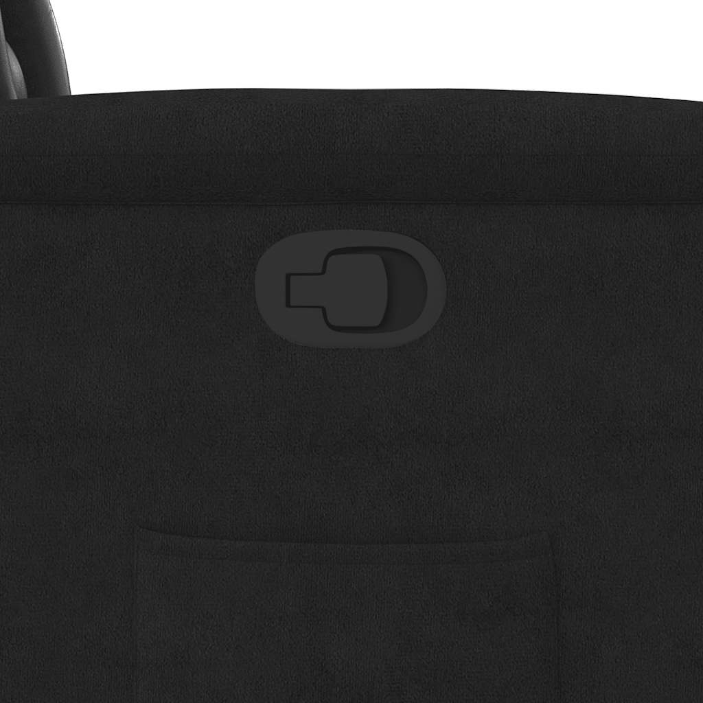 Recliner Chair with Lift Assistance Black Microfiber Fabric