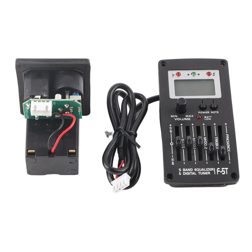 F-5T 5-полосный эквалайзер, звукосниматель, тюнер для акустической гитары, набор аксессуаров для музыкального инструмента