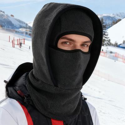 Зимняя теплая шапка для улицы, для езды на велосипеде, из флиса, для катания на лыжах, мотоциклетная, для холодной погоды, ветрозащитная, защита лица, балаклава