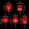 With Tassel Flocking Cloth Red Lanterns Hangable Chinese New Year Lantern  Spring Festival