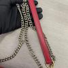[Pre-Owned] Gold Double G Chain Shoulder Strap Crossbody Accordion Bag - Very Good #1FX8QZ
