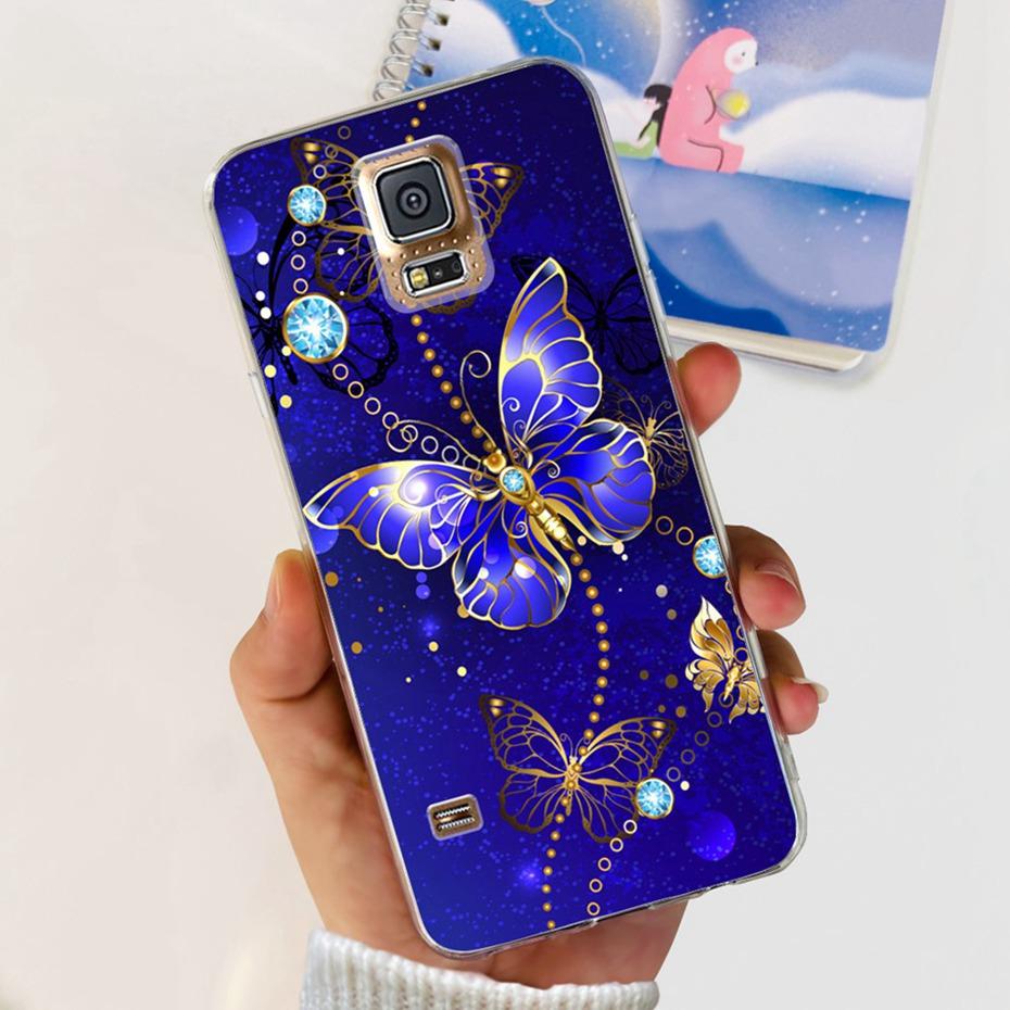 Красивый чехол с принтом для Samsung Galaxy S5 5.1" Прозрачный мягкий силиконовый чехол-бампер для Samsung S5 I9600 SM-G900F
