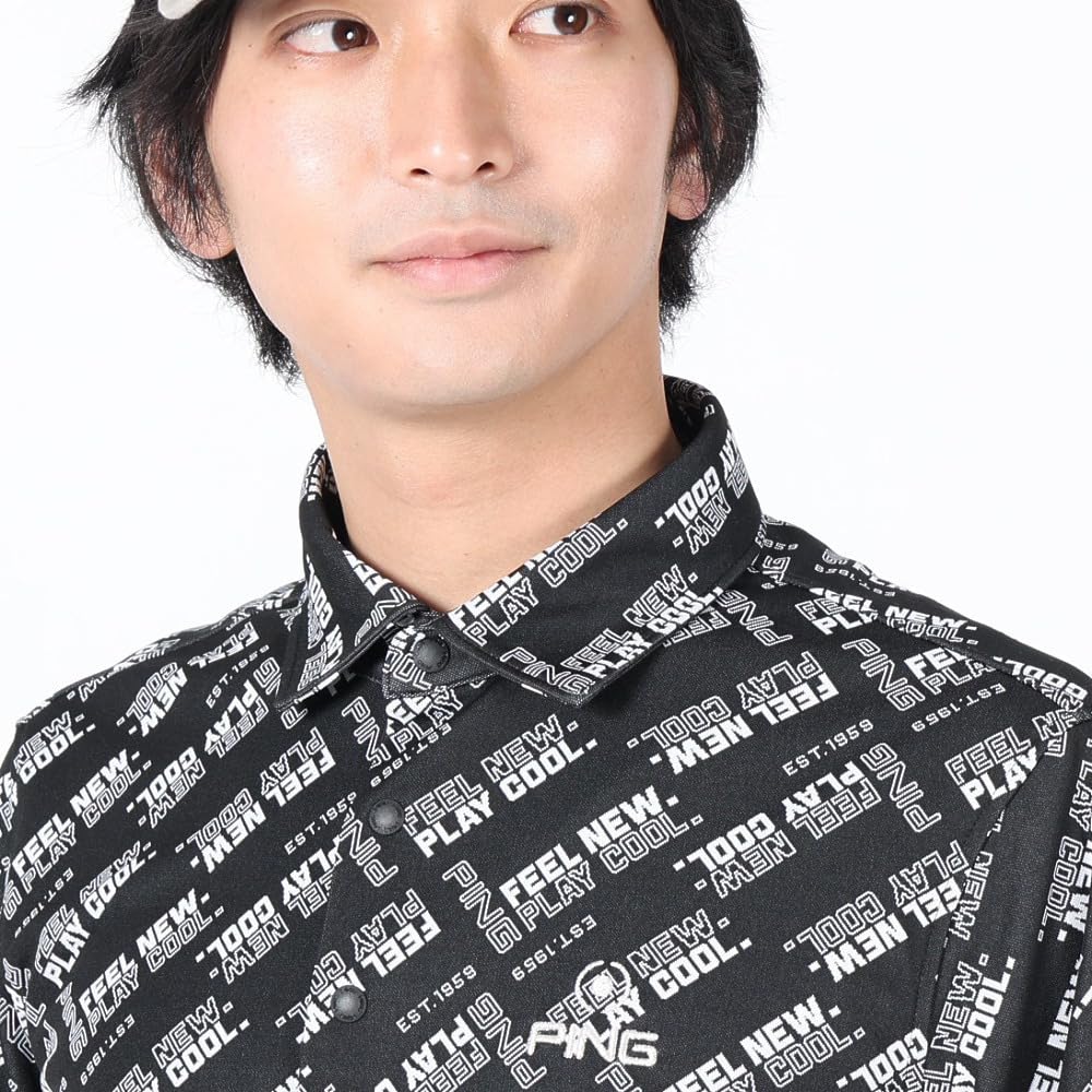 Ping Apparel Men's Short Sleeve Polo Shirt (Bias Logo Print) / Golf / 621-3160301 010_Black L