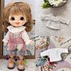 White Doll Shirt Sweaters Fashion Doll T-shirt Tops Doll Clothes 1/11 Ob11 Dolls/1/12 Bjd Dolls