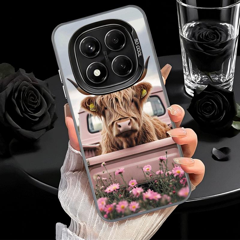 Cute Highland Cow Shockproof Phone Case for Xiaomi Redmi Note 15 14 13 12 Pro Plus 11 11S 11T 5G Cover Anti Fall Fundas
