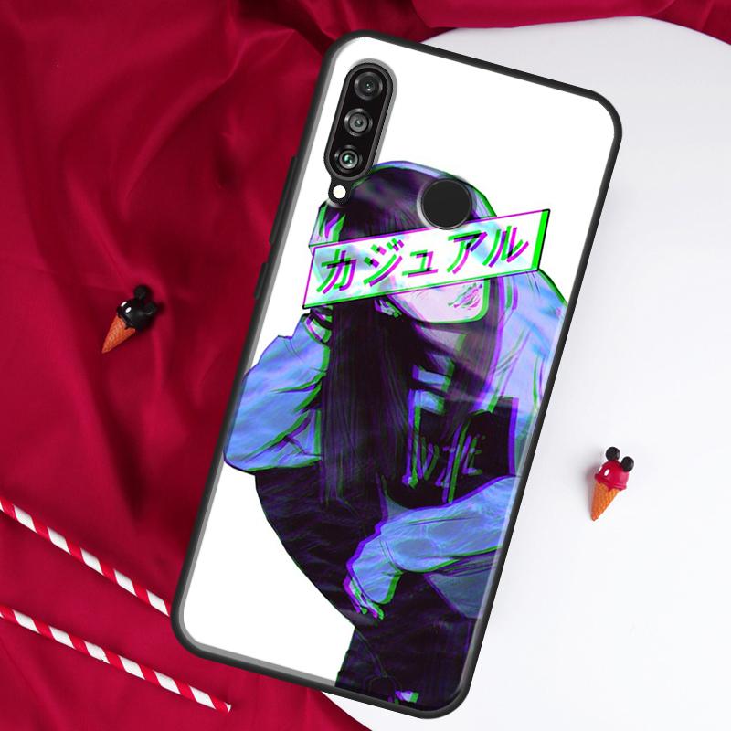 Чехол для Huawei Nova 12i 11i 8i 12s 9 10 SE Y90 Y60 Y70 Y72 Y61 Y91 P20 P40 P30 Lite P60 Pro, грустная аниме эстетика, сэнпай