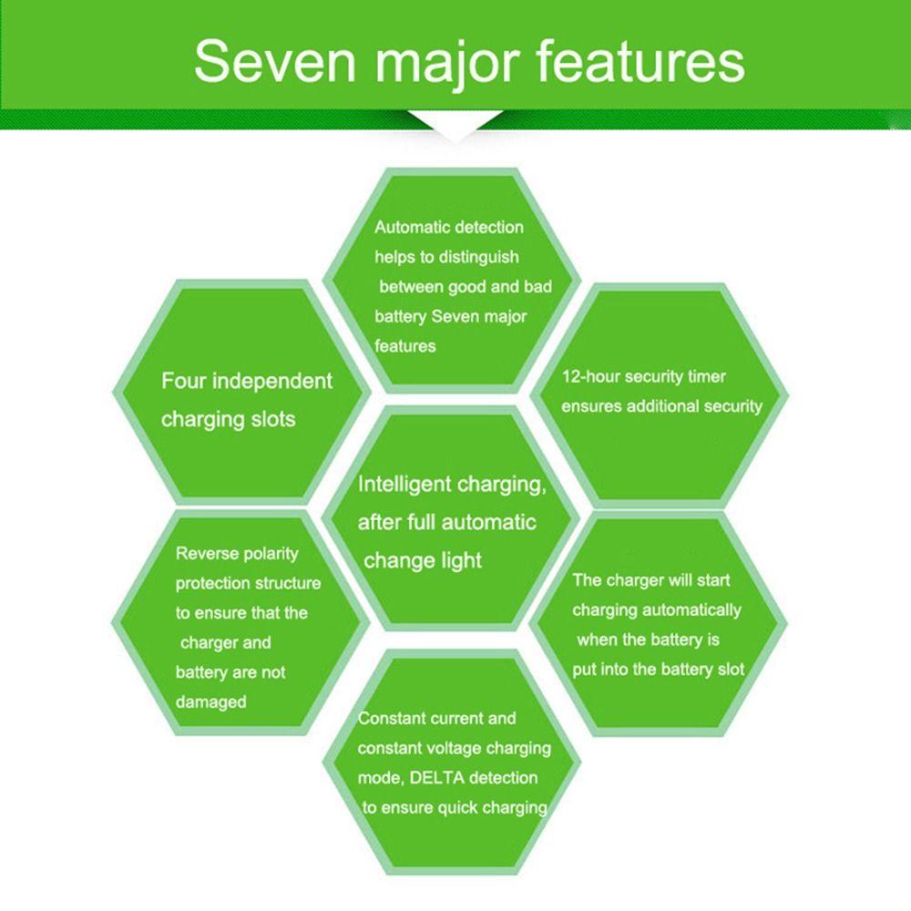 Durable Rechargeable Portable 4 Slots Fast Charging Dock Intelligent Battery Charger Adapter