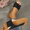 Women Slippers Retro Summer Shoes Women Slip On Wedge Sandals Soft Heeled Indoor Outdoor Slippers Slides Women Zapatos De Mujer