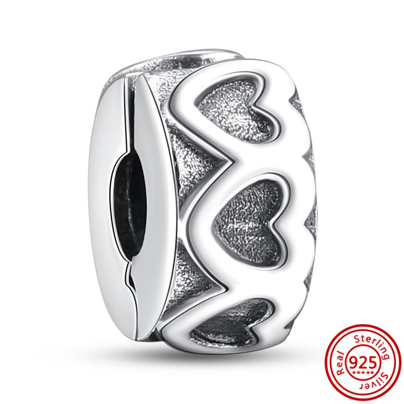 100% стерлинговое серебро S925, прозрачный циркон с паве, сверкающие бусины-клипсы на пуговицах, стильные оригинальные подвески, браслеты, женские ювелирные изделия