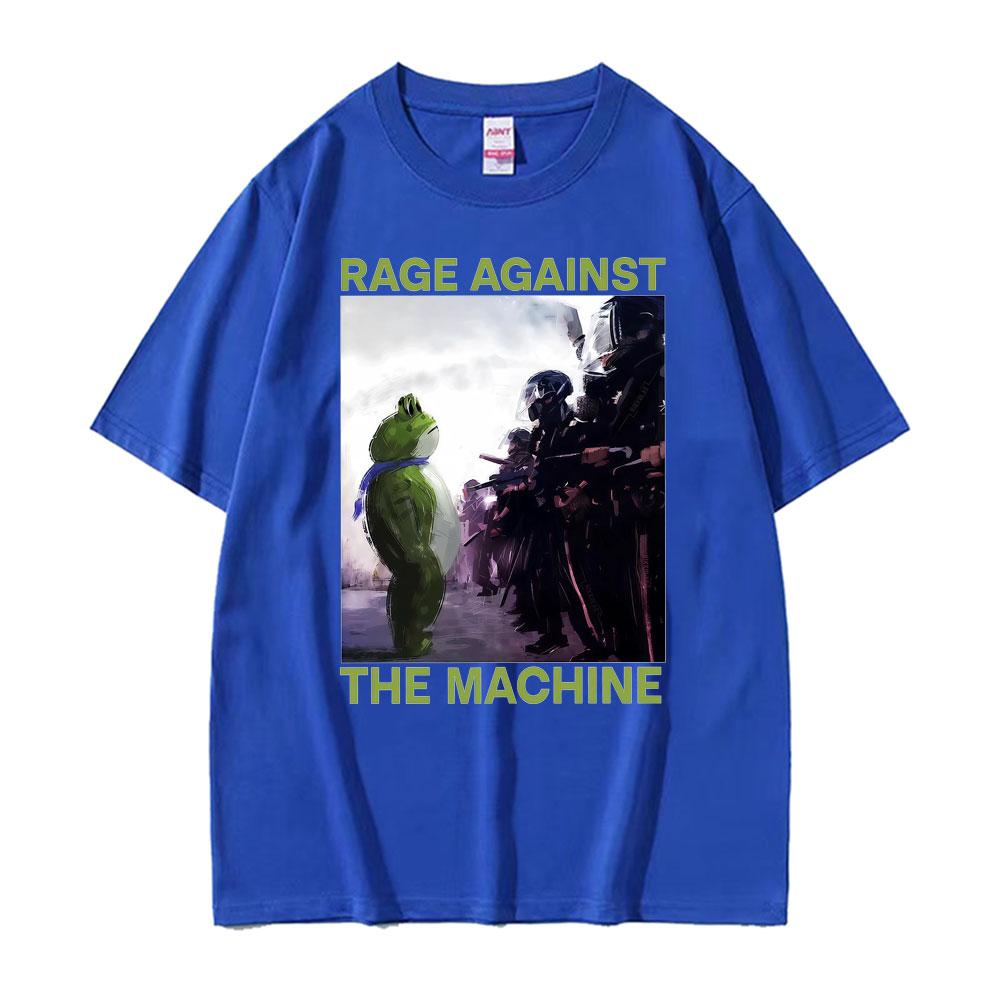 Rage Against The Machine Портленд Лягушка Протест Мем Футболки Мужские Женские Летняя Хлопковая Оверсайз Футболка Мода 90-х Ретро Футболка