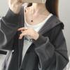 Hooded Sweatshirt Jacket Women Cotton Winter Casual Loose Versatile Hooded Cardigan Coat Tops