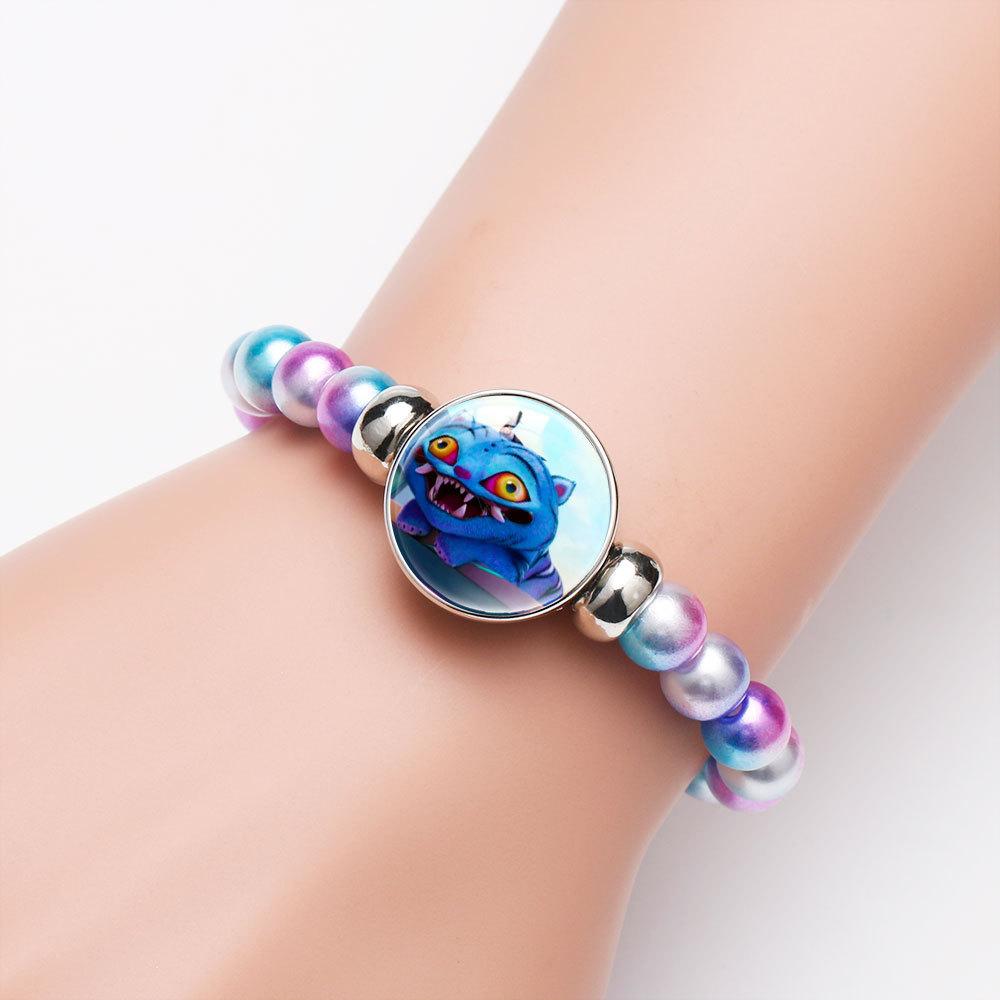 Браслет из бусин с плавным переходом цвета Rumi Zoey Mira Браслет с инкрустированным кристаллом Скрытая застежка Съемное эластичное украшение