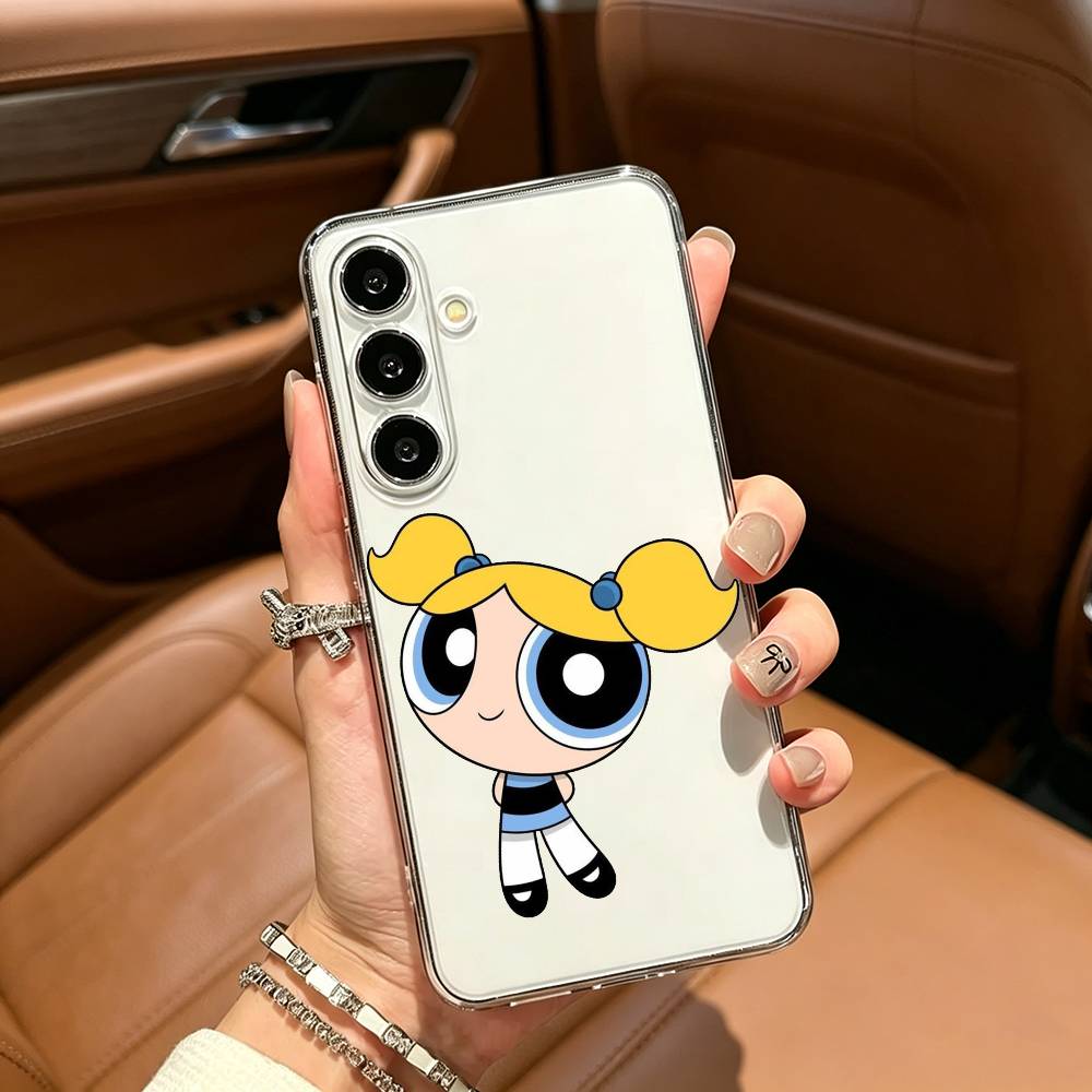Милый Прозрачный Чехол для Телефона с Мультяшными Девочками The P-Powerpuff-es для Samsung Galaxy A71, A70, A52, A51, A40, A30