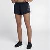 Nike Женские шорты с принтом букв, дышащие, с карманом на молнии сзади, черные AH6089-010