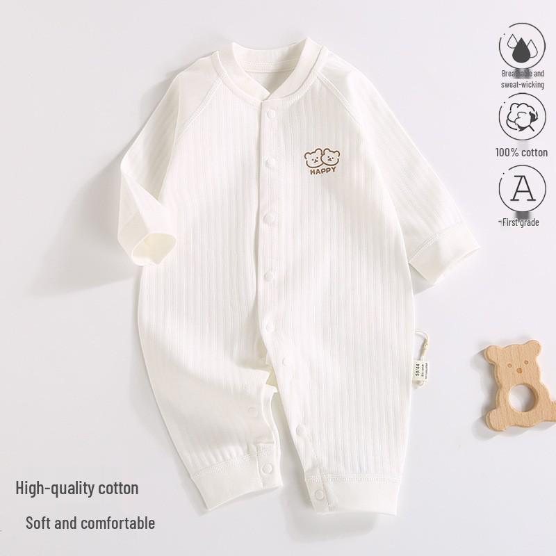 2025 New Pure Cotton Baby Jumpsuit for Spring, Autumn, and Winter - Newborn Toddler Inner Wear