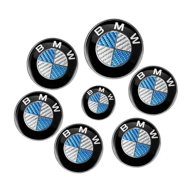 7pcs Front Hood Emblem Car 50th Anniversary Logo 82mm+Rear Badge 74mm+Wheel Hub Cap 68mm Decoration Cover Styling for BMW M QD4