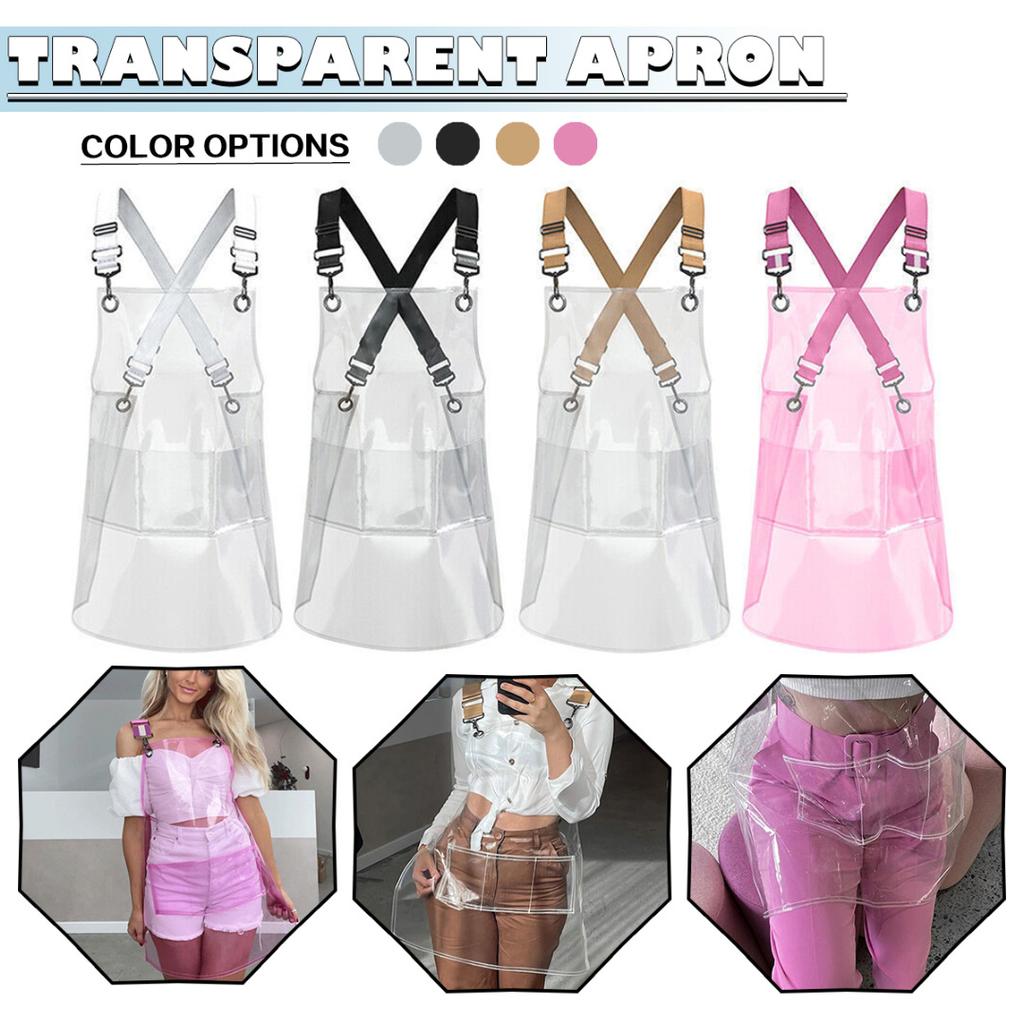 Прозрачный фартук для парикмахера, парикмахера, шеф-повара, водонепроницаемый маслостойкий фартук