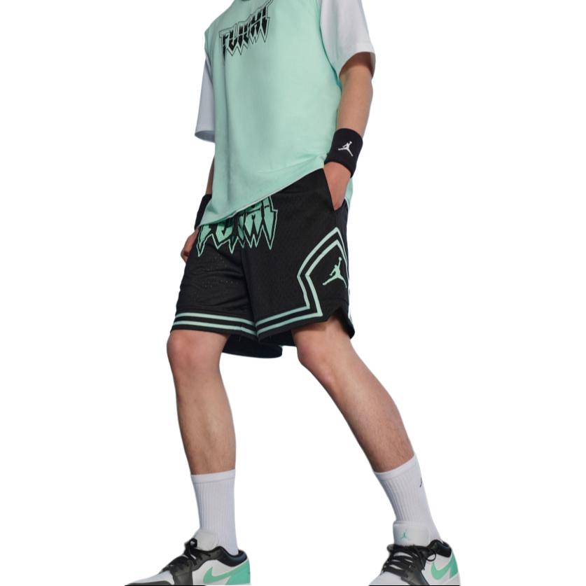 Jordan Спортивные шорты Diamond Dri-Fit черные/мятные мужские уличные FN5869-010