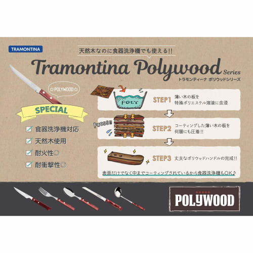 TRAMONTINA Cake Server (Pie Server), 27.5cm, Polywood, Dishwasher Safe