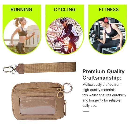 Мини-кошелек с поясным ремнем и держателем для карточек с кольцом для ключей, сумка для хранения большой емкости