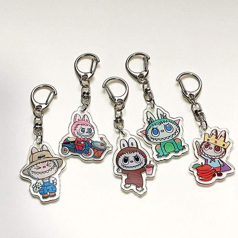 Мультяшный монстр Лабубу Акриловый брелок Милые забавные подвески Сумка Подвеска Креативный рюкзак Подвесные украшения Подарки на день рождения