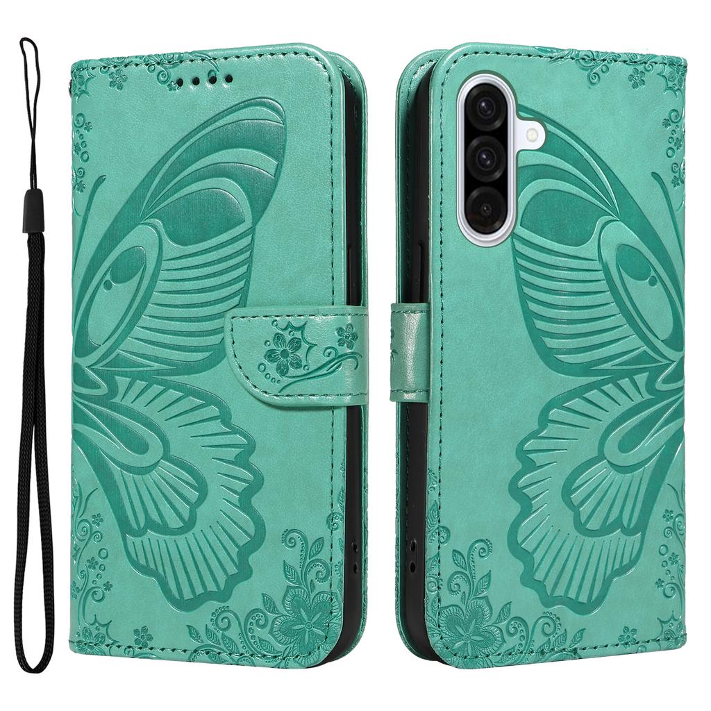 Чехол для Samsung Galaxy A56 5G с рисунком бабочки, из ПУ кожи, откидной