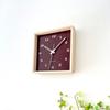 KATOMOKU muku square clock km-144HM Wood Maple Wall Clock with Continuous Second Hand (Quartz Clock)