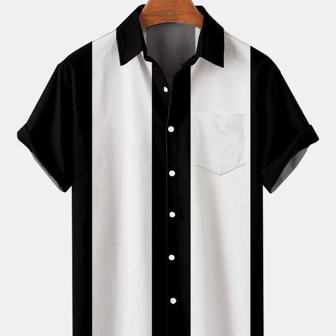 Новая летняя повседневная гавайская рубашка с принтом, мужская праздничная рубашка в полоску с морским принтом