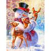 DIY Snowman 5D Diamond Painting Full Round Drill Christmas Gift Diamond Embroidery Rhinestones Pictures Crafts Kit Home Decor