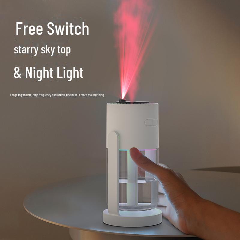 Starry Sky USB вращающийся увлажнитель и атмосферный свет для автомобиля и дома - модель 2024 года