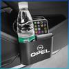1Pcs Car Trash Can Storage Box Vehicle Garbage Dust Case Emblem For Opel Astra H G J Insignia Mokka Zafira Corsa Vectra B C D