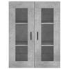 Wall Cabinets 2 pcs Concrete Grey Wood Based Material