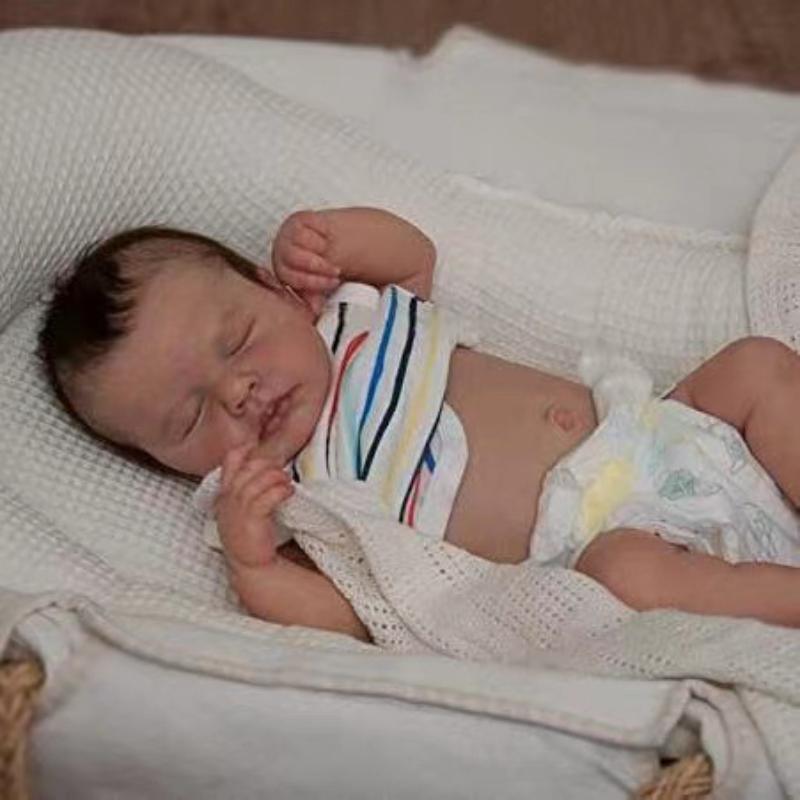 19-дюймовые 3D-окрашенные реалистичные куклы Reborn с полным силиконовым телом, детская игрушка-кукла Sweety Sleepe Loulou Boneca Reborn Doll для малышей, подарок на день рождения, Рождество