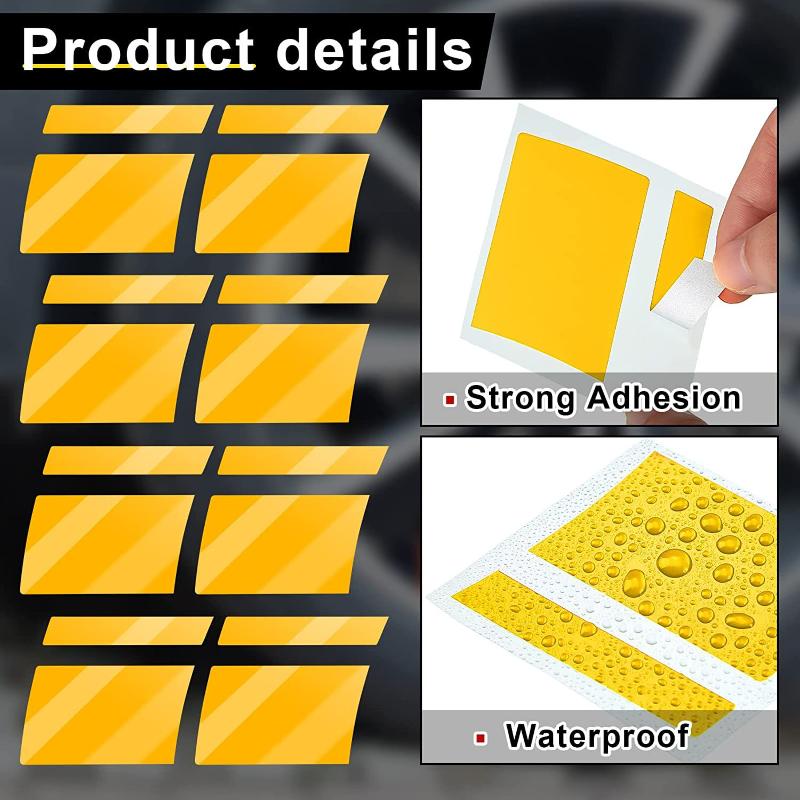 8/4 шт. Светоотражающие виниловые наклейки на обод колеса автомобиля, Предупреждающие наклейки, Маркировочная полоса, Декали на ступицу колеса для гоночного мотоцикла, Наклейки для автомобиля