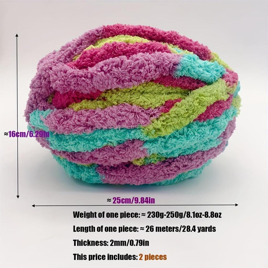1 Pcs Super Bulky Chenille Yarn for knitting 230g/pcs 26m/pcs plush  velour yarn for crocheting